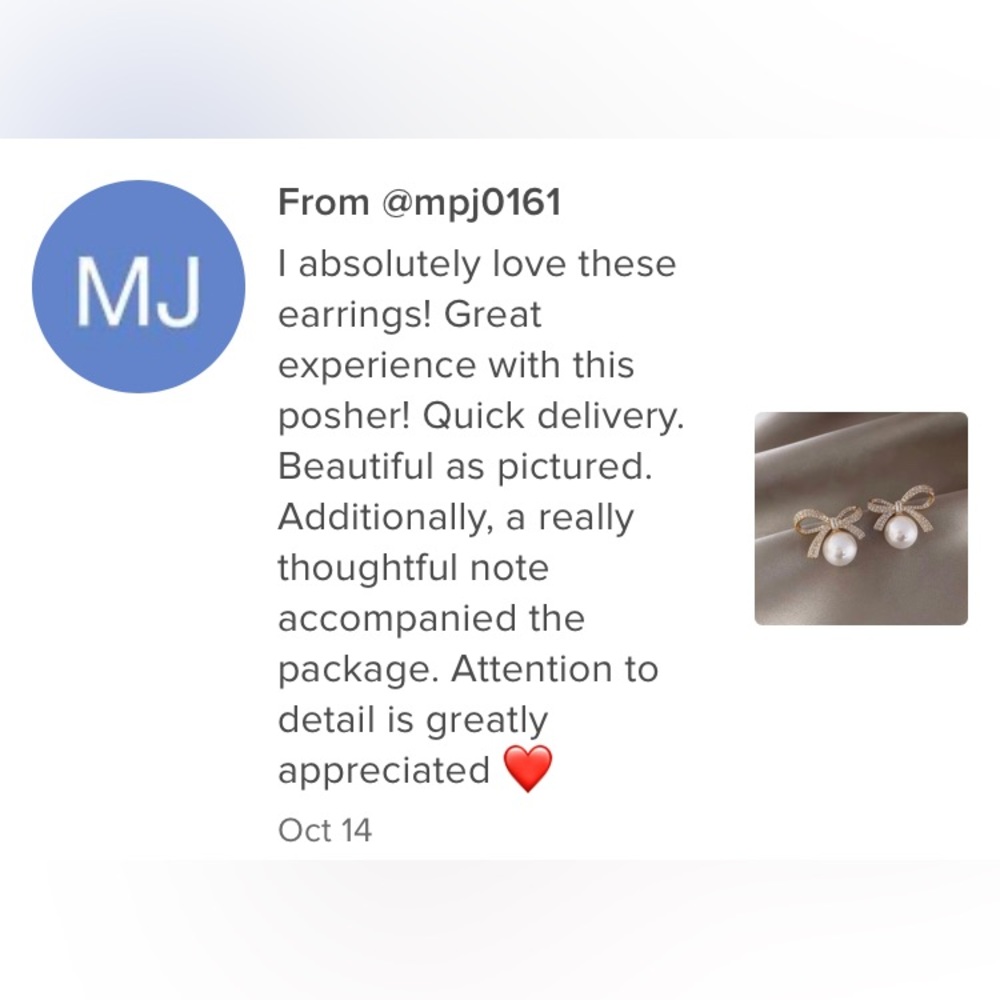 Gold Bow Classic Faux Pearl Formal Earrings Prom Cocktail Wedding Bridal Jewelry - Picture 4 of 9